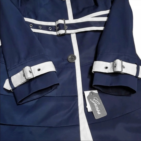 NWT GUESS Trench Peacoat Jacket - Picture 3 of 9